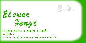 elemer hengl business card